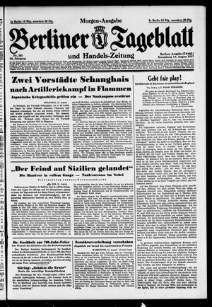 Berliner Tageblatt und Handels-Zeitung vom 14.08.1937