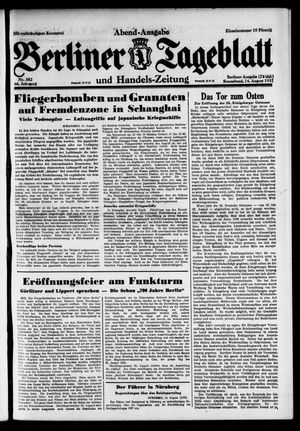Berliner Tageblatt und Handels-Zeitung vom 14.08.1937