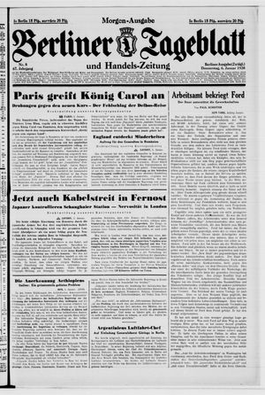Berliner Tageblatt und Handels-Zeitung on Jan 6, 1938