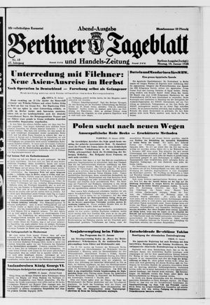 Berliner Tageblatt und Handels-Zeitung vom 10.01.1938