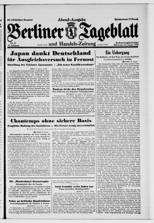 Berliner Tageblatt und Handels-Zeitung vom 19.01.1938
