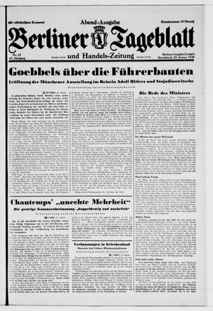 Berliner Tageblatt und Handels-Zeitung vom 22.01.1938