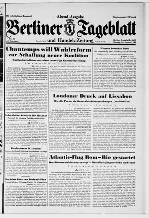 Berliner Tageblatt und Handels-Zeitung vom 24.01.1938