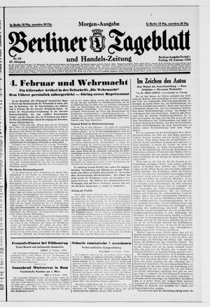 Berliner Tageblatt und Handels-Zeitung vom 18.02.1938