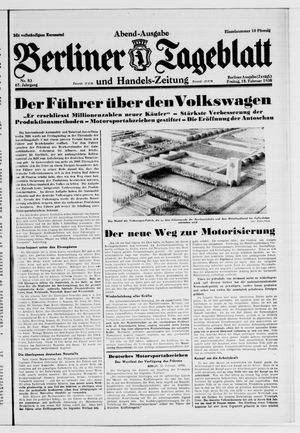 Berliner Tageblatt und Handels-Zeitung vom 18.02.1938