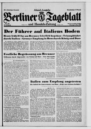 Berliner Tageblatt und Handels-Zeitung vom 03.05.1938