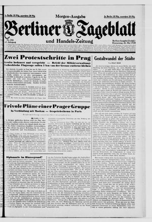 Berliner Tageblatt und Handels-Zeitung vom 26.05.1938