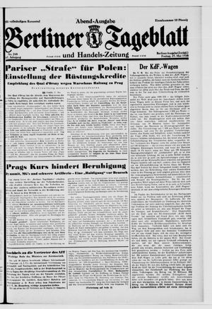 Berliner Tageblatt und Handels-Zeitung vom 27.05.1938
