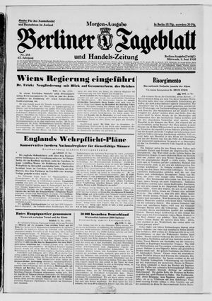 Berliner Tageblatt und Handels-Zeitung on Jun 1, 1938