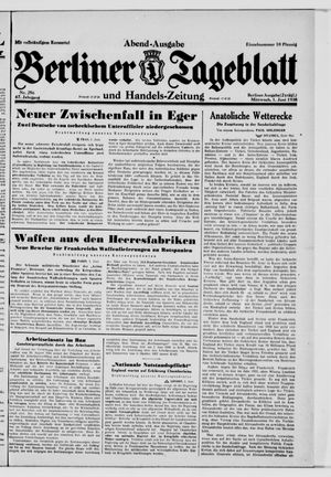 Berliner Tageblatt und Handels-Zeitung on Jun 1, 1938