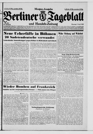 Berliner Tageblatt und Handels-Zeitung vom 07.06.1938