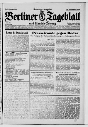 Berliner Tageblatt und Handels-Zeitung vom 19.06.1938