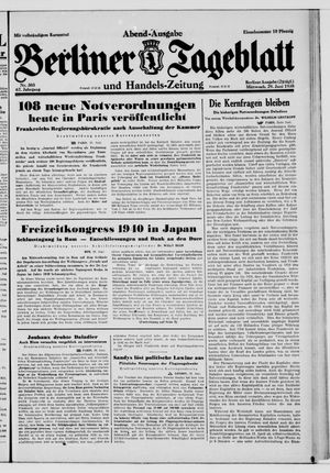 Berliner Tageblatt und Handels-Zeitung vom 29.06.1938