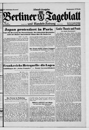 Berliner Tageblatt und Handels-Zeitung vom 07.07.1938