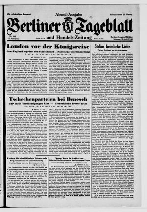 Berliner Tageblatt und Handels-Zeitung vom 18.07.1938