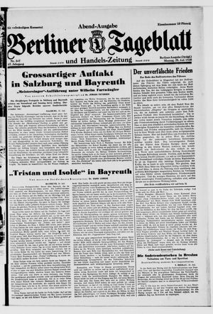 Berliner Tageblatt und Handels-Zeitung vom 25.07.1938