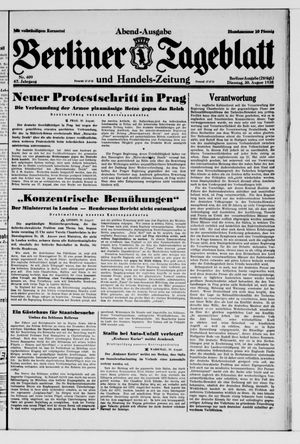 Berliner Tageblatt und Handels-Zeitung vom 30.08.1938
