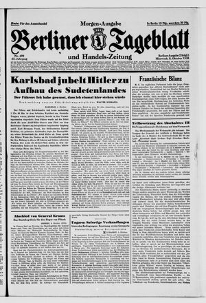 Berliner Tageblatt und Handels-Zeitung vom 05.10.1938