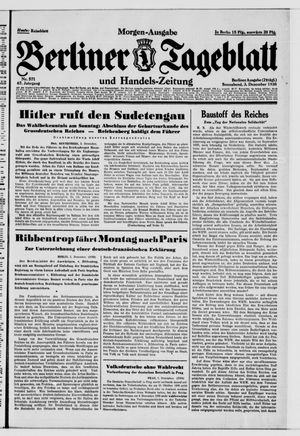 Berliner Tageblatt und Handels-Zeitung vom 03.12.1938