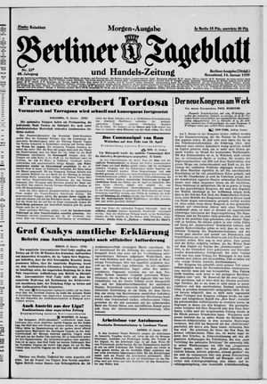 Berliner Tageblatt und Handels-Zeitung vom 14.01.1939