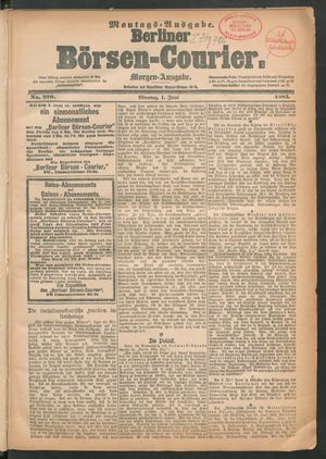 Berliner Börsen-Courier on Jun 1, 1885