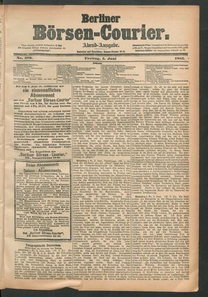 Berliner Börsen-Courier vom 05.06.1885