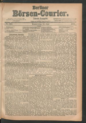 Berliner Börsen-Courier vom 11.06.1885