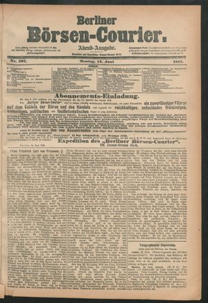 Berliner Börsen-Courier vom 15.06.1885
