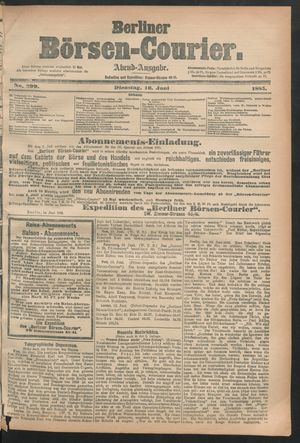 Berliner Börsen-Courier vom 16.06.1885