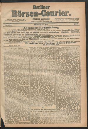 Berliner Börsen-Courier vom 17.06.1885