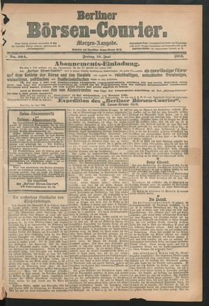 Berliner Börsen-Courier vom 19.06.1885