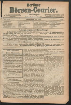 Berliner Börsen-Courier vom 20.06.1885