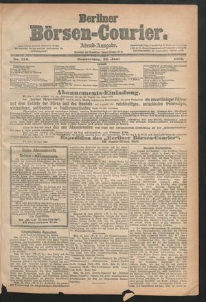 Berliner Börsen-Courier on Jun 25, 1885
