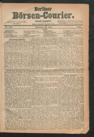 Berliner Börsen-Courier vom 30.06.1885