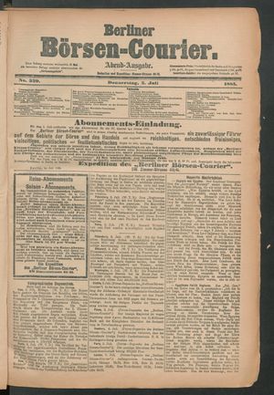 Berliner Börsen-Courier vom 02.07.1885