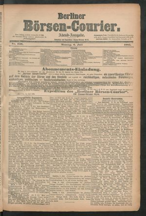 Berliner Börsen-Courier vom 06.07.1885