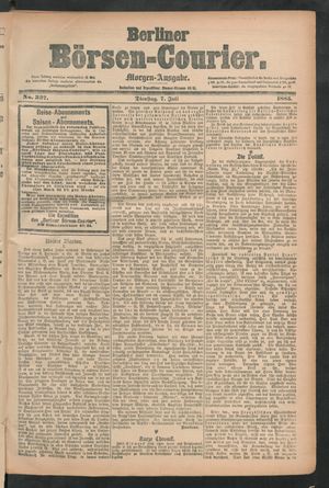 Berliner Börsen-Courier vom 07.07.1885