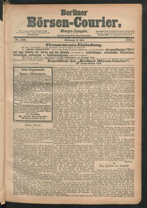 Berliner Börsen-Courier vom 08.07.1885