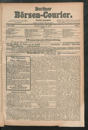 Berliner Börsen-Courier vom 09.07.1885