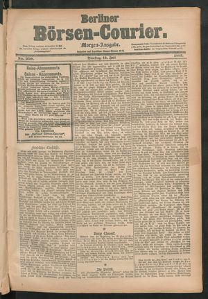 Berliner Börsen-Courier on Jul 14, 1885