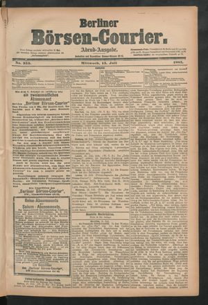 Berliner Börsen-Courier on Jul 15, 1885