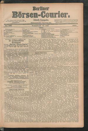 Berliner Börsen-Courier on Jul 18, 1885