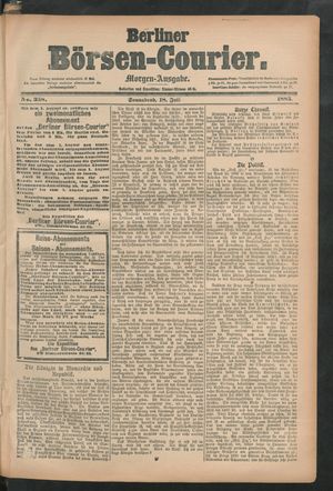 Berliner Börsen-Courier on Jul 18, 1885