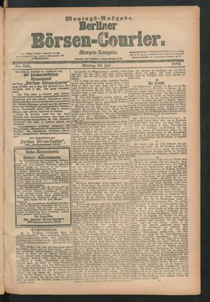 Berliner Börsen-Courier vom 20.07.1885