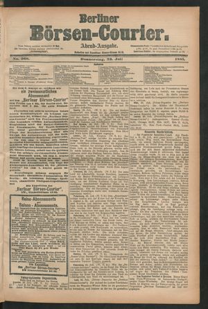 Berliner Börsen-Courier vom 23.07.1885