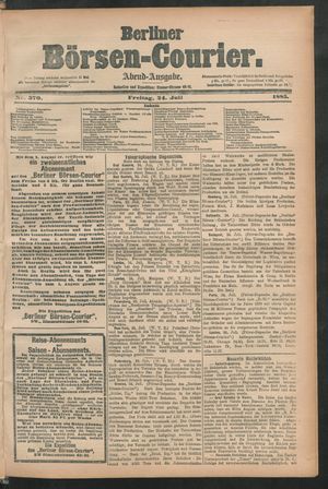 Berliner Börsen-Courier vom 24.07.1885