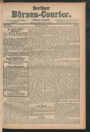 Berliner Börsen-Courier vom 26.07.1885