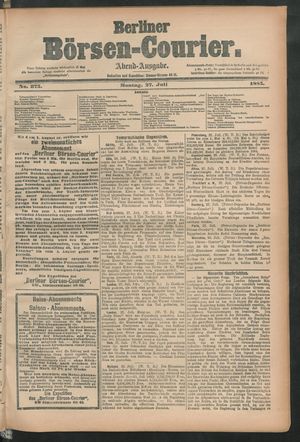 Berliner Börsen-Courier on Jul 27, 1885
