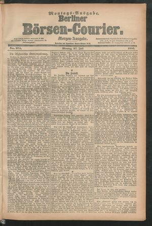 Berliner Börsen-Courier vom 27.07.1885
