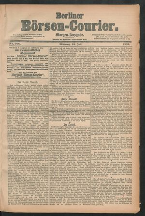 Berliner Börsen-Courier vom 29.07.1885